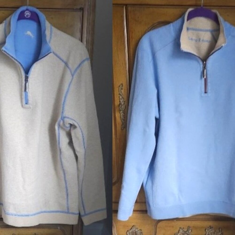 Tommy Bahama Flip Coast Half-Zip Reversible Sweatshirt